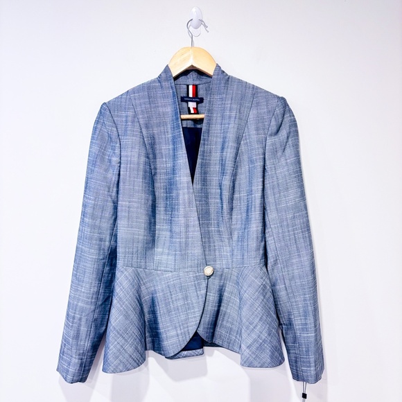 TOMMY HILFIGER Grey tailored blazer | Structured office work jacket | size 6* - Picture 5 of 12